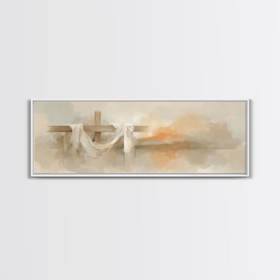 Cross Of Renewal – Framed Canvas Print – Panoramic Wall Art – Christian Art Canvas – Christian Art – Christian Wall Art – Christian Gift –