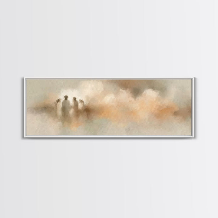 Holy Gathering | Framed Canvas Print | Panoramic Art | Christian Art Canvas | Jesus Art Print | Christian Wall Art | Christmas Decor