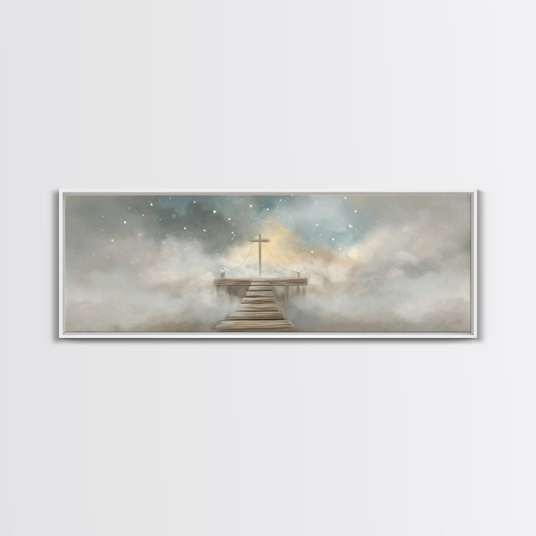 Path Of Grace | Framed Canvas Print | Panoramic Wall Art | Christian Art | Christian Canvas | Christian Painting | Christian Decor