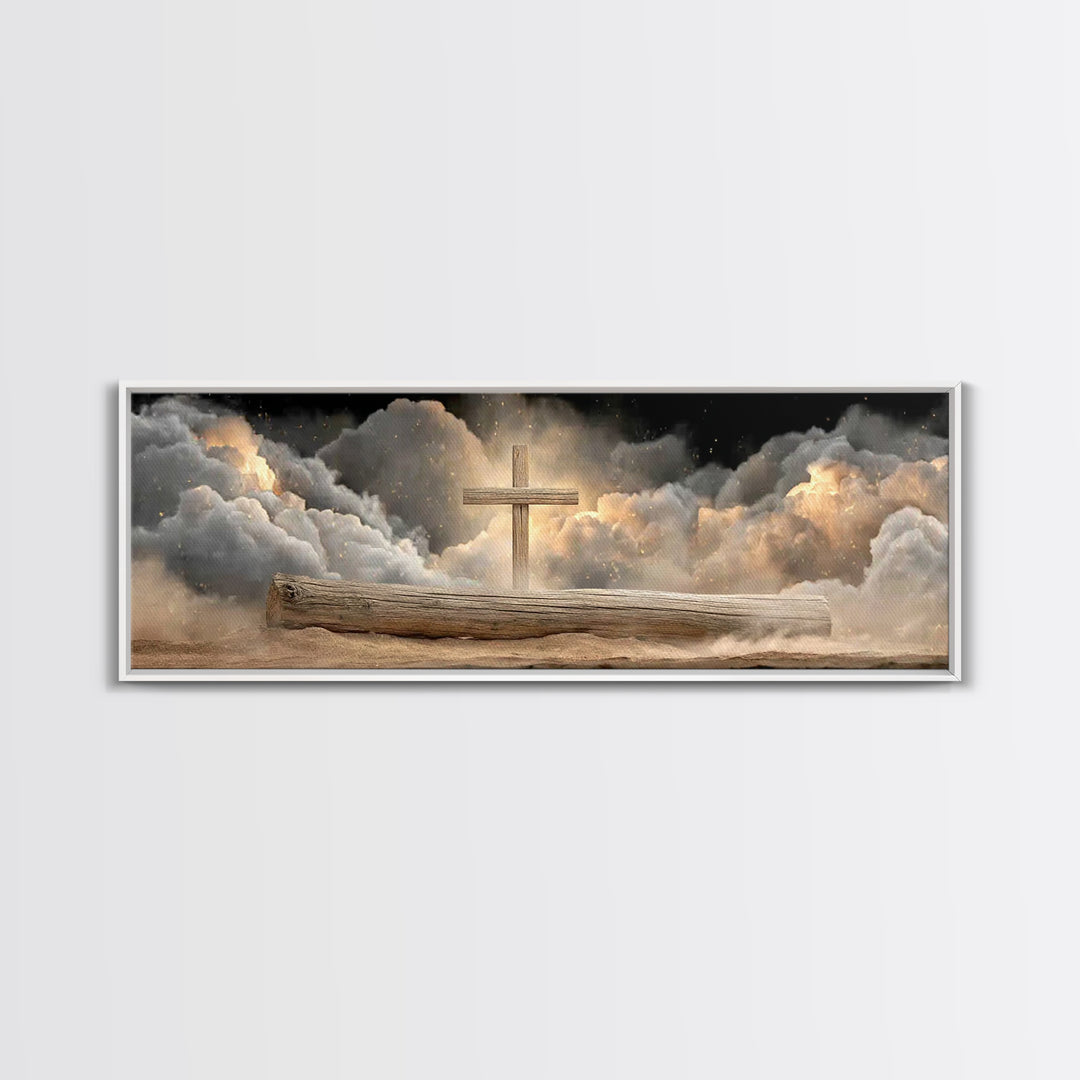 Rise Of Mercy – Framed Canvas Print – Christian Wall Art – Extra Wide Art – Christian Art Canvas – Christian Painting – Christian Decor