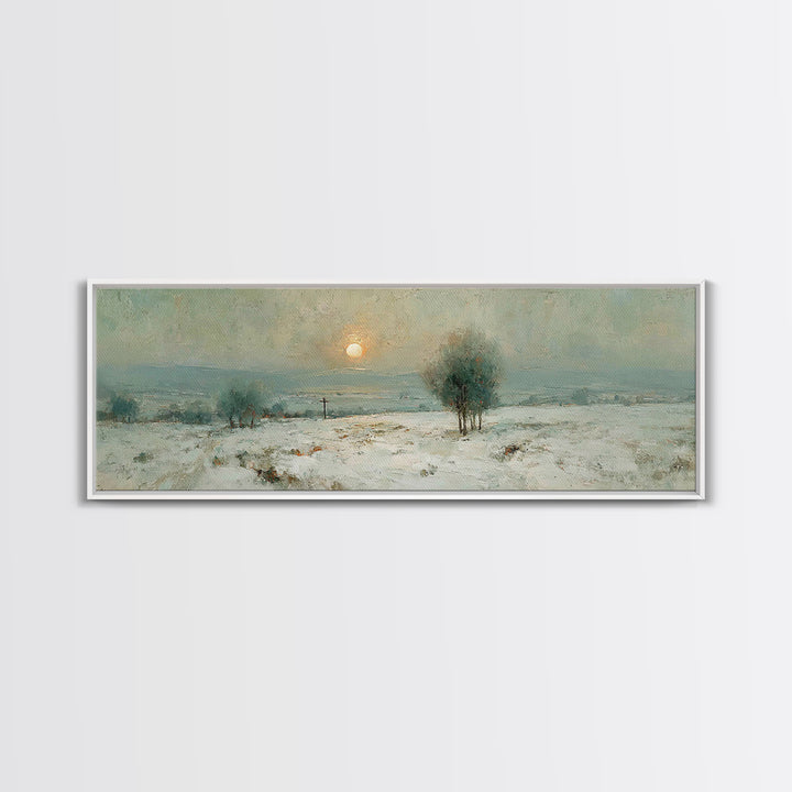 Winter Redemption – Framed Canvas Print – Panoramic Frame – Christian Art – Christian Art Canvas – Christian Wall Art – Christian Painting