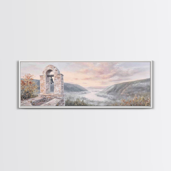Valley Of Stillness – Framed Canvas Print – Panoramic Painting – Christian Art – Christian Wall Art – Christian Canvas – Christmas Art