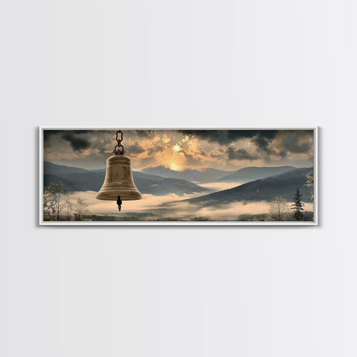 Ringing Grace | Framed Canvas Print | Panoramic Wall Art | Christian Art | Christian Painting | Christian Art Canvas | Christmas Art