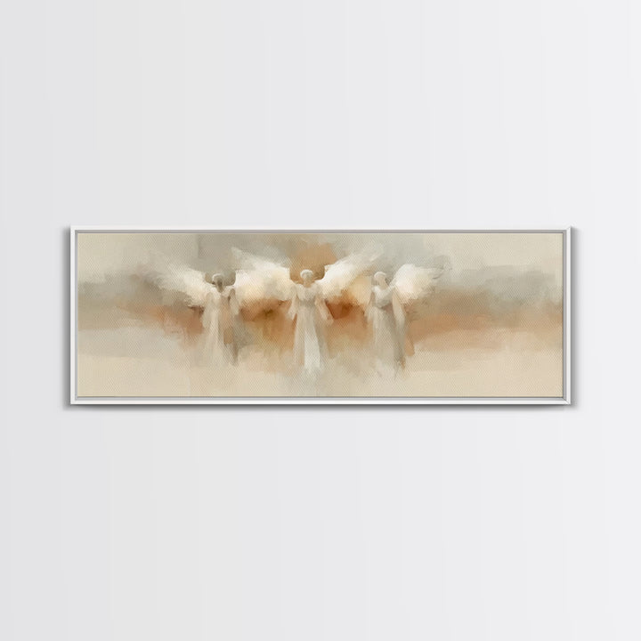 Heavenly Dawn Choir, Framed Canvas Print, Christian Wall Art, Christian Art Canvas, Panoramic Art, Christmas Art, Christian Decoration
