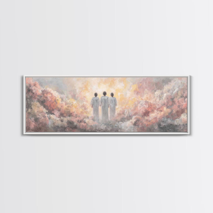 Soft Wings Arising | Framed Canvas Print | Christian Christmas Art | Panoramic Wall Art | Christian Art Canvas | Christian Decor | Christma