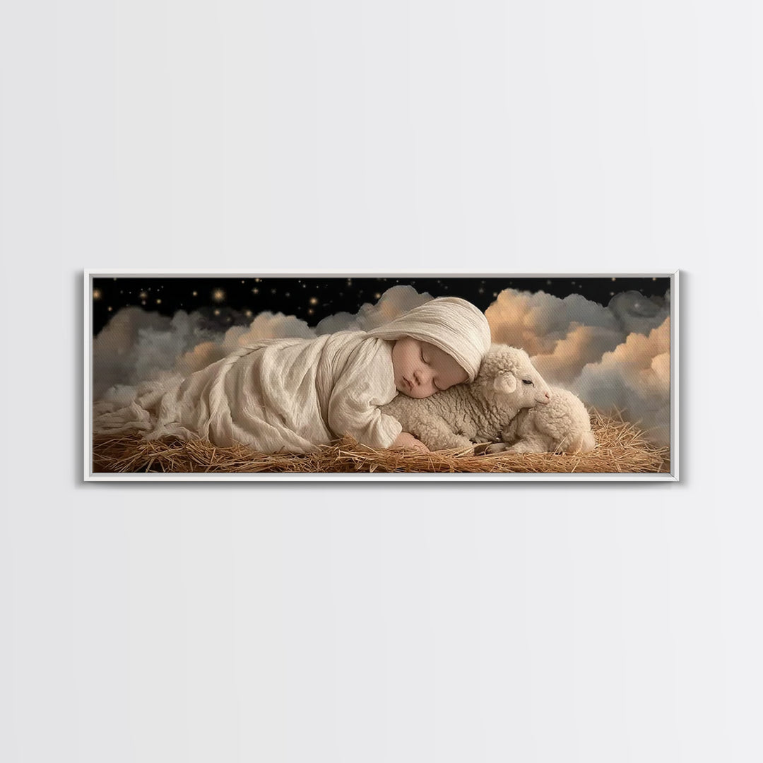 Bethlehem Star Rise - Framed Canvas Print - Christian Wall Art - Christmas Art Prints - Christian Art Canvas - Panoramic Frame - Christian