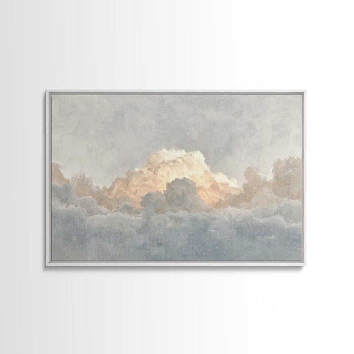 Heaven’s Promise – Framed Canvas Print – Christian Art Canvas – Minimalist Christian Art – Christian Wall Art – Subtle Christian Paintings