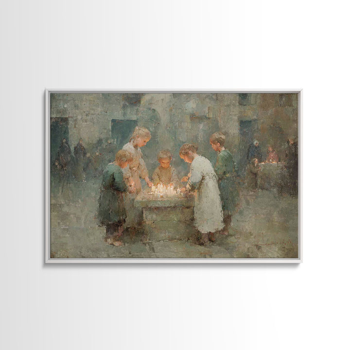 Circle Of Hope – Framed Canvas Print – Christian Wall Art – Christmas Art – Christian Art Canvas – Christian Christmas Art – Christian Gift