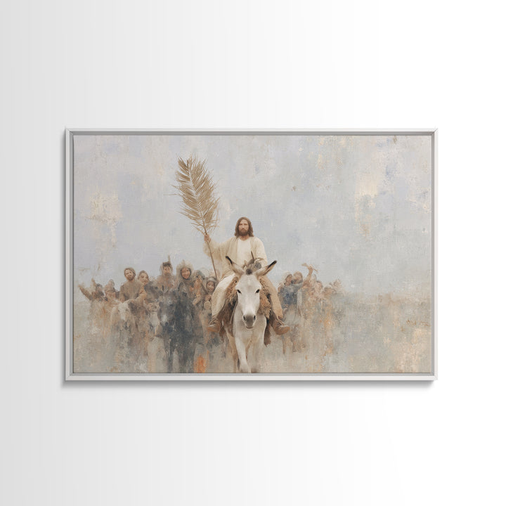 Hosanna Procession Light - Framed Canvas Print - Jesus Painting - Christian Wall Art - Christian Art Canvas - Christian Christmas Art - Chr
