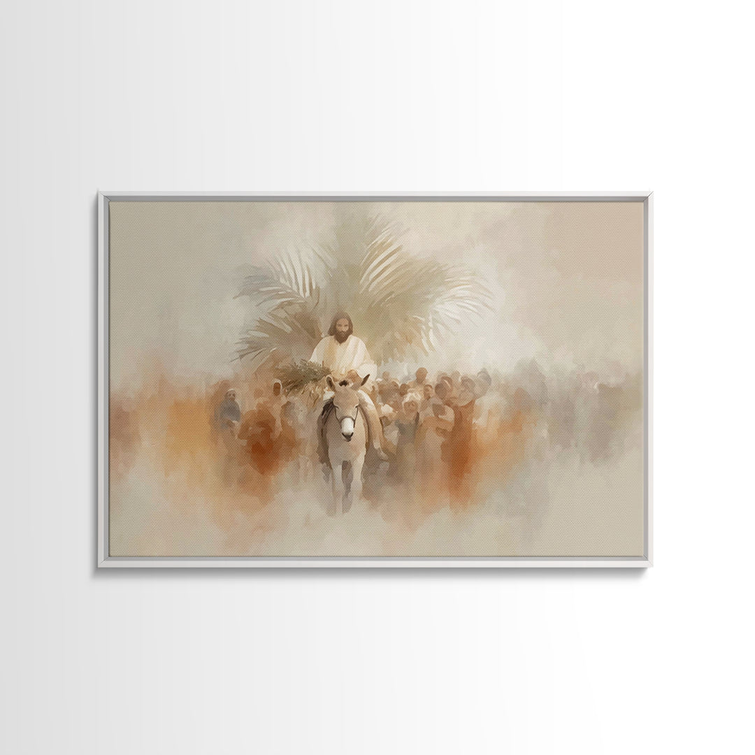 Triumphal Way Glory - Framed Canvas Print - Christian Wall Art - Jesus Painting - Christian Art Canvas - Christian Christmas Decor - Christ