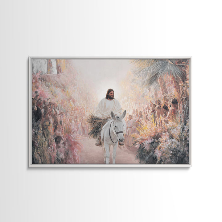 City Gate Hosanna - Framed Canvas Print - Christian Wall Art - Christian Art Canvas - Vintage Christian Art - Jesus Painting - Christian Gi
