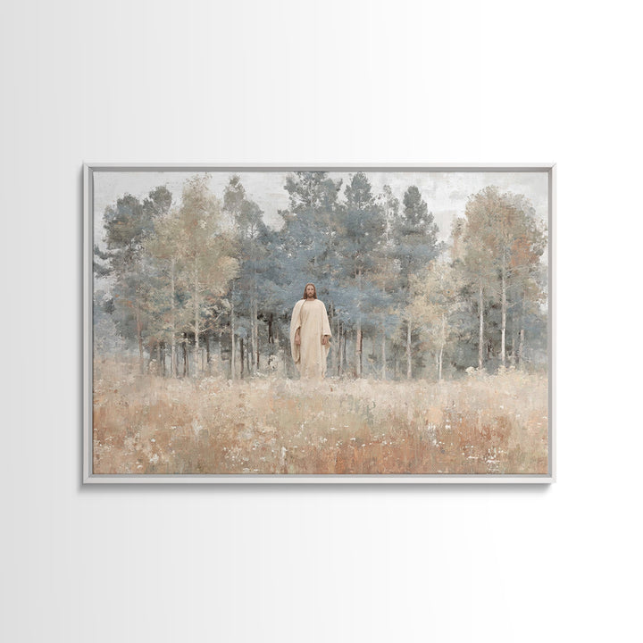 Pathway Of Mercy – Framed Canvas Print – Jesus Painting – Christian Art Canvas – Christian Wall Art – Unique Christian Art – Large Christia