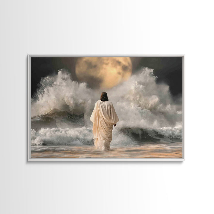 Heavenly Horizon | Framed Canvas Print | Christian Wall Art | Christian Art Canvas | Jesus Painting | Moody Christian Art | Christian Gift