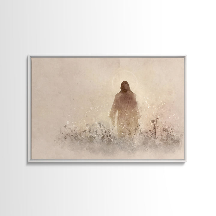 Radiant Messiah | Framed Canvas Print | Christian Wall Art | Jesus Painting | Christian Christmas Art | Christian Art Canvas | Christian De