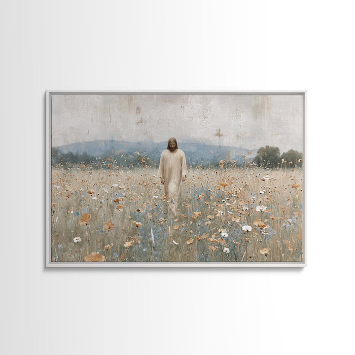 Path Of Grace | Framed Canvas Print | Christian Art | Christian Wall Art | Jesus Painting | Christian Art Canvas | Vintage Christian Art