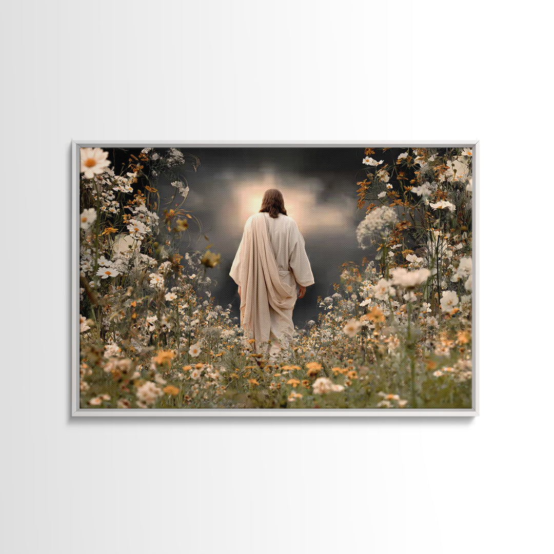 Path Of Light – Framed Canvas Print – Christian Wall Art – Jesus Painting – Christian Art Canvas – Moody Christian Art – Christian Gift Ide