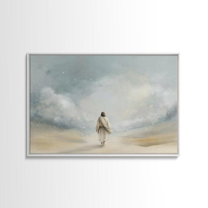 Heaven’s Trail, Framed Canvas Print, Christian Wall Art, Christian Art Canvas, Jesus Painting, Modern Christian Painting, Christian Gift