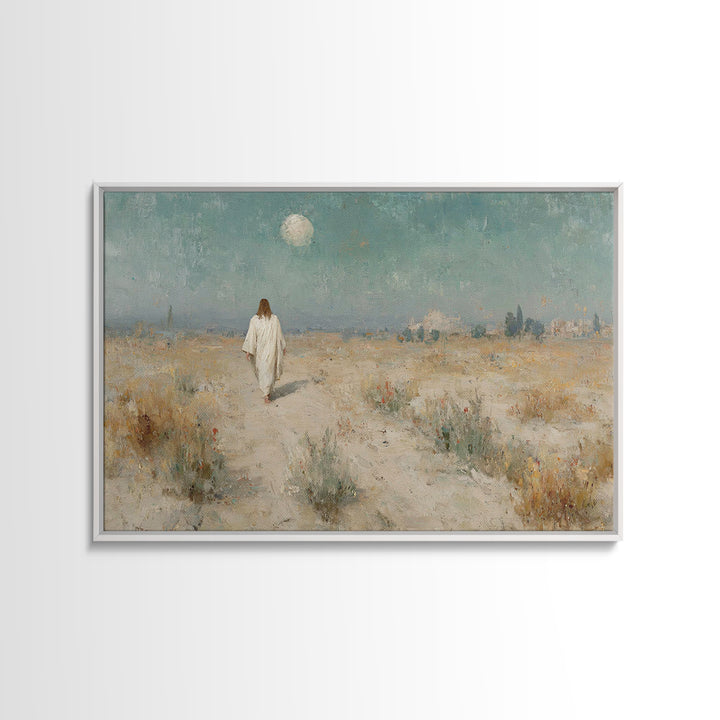 Wilderness Hope – Framed Canvas Print – Christian Art – Jesus Painting – Christian Wall Art – Vintage Christian Art – Christian Art Canvas