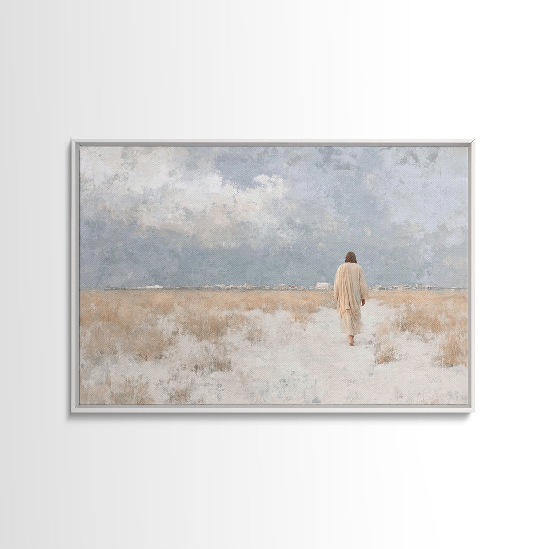 City Of Mercy, Framed Canvas Print, Christian Art Canvas, Christian Wall Art, Jesus Painting, Subtle Christian Art, Christian Gift