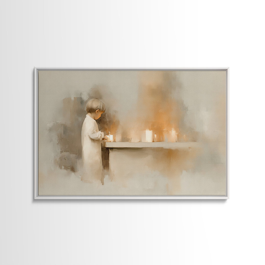 Soft Prayer Moment – Framed Canvas Print – Christian Wall Art – Subtle Christian Art – Christian Art Canvas – Christian Gift Ideas