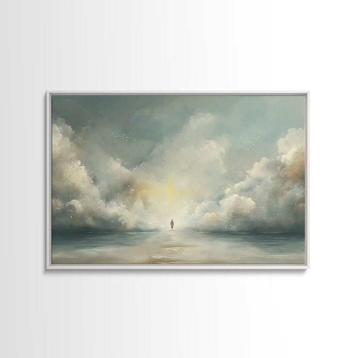 Heavenly Passage – Framed Canvas Print – Christian Wall Art – Jesus Painting – Christian Art Canvas – Modern Christian Art – Christmas Art