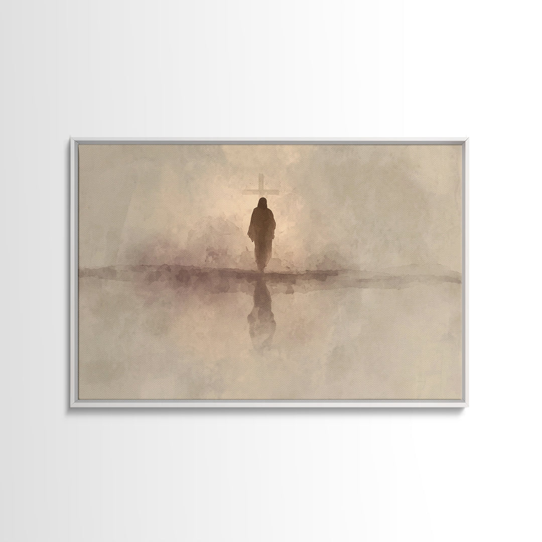 Silent Covenant, Framed Canvas Print, Christian Wall Art, Christian Art Canvas, Moody Christian Art, Jesus Painting, Christian Christmas Ar