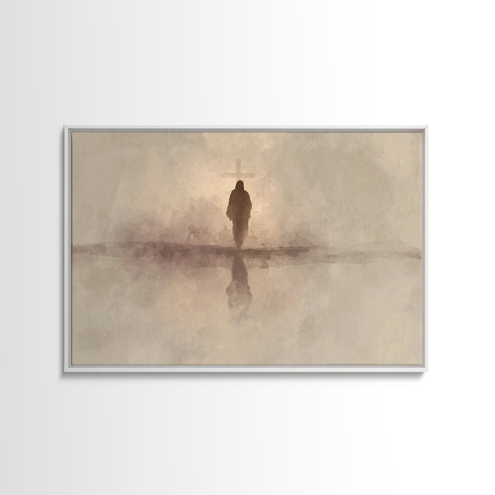Silent Covenant, Framed Canvas Print, Christian Wall Art, Christian Art Canvas, Moody Christian Art, Jesus Painting, Christian Christmas Ar