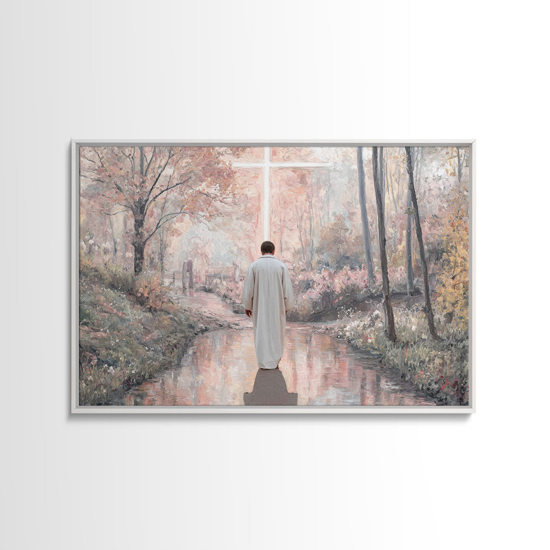 Radiant Way – Framed Canvas Print – Christian Wall Art – Modern Christian Art – Jesus Painting – Christian Art Canvas – Christmas Art