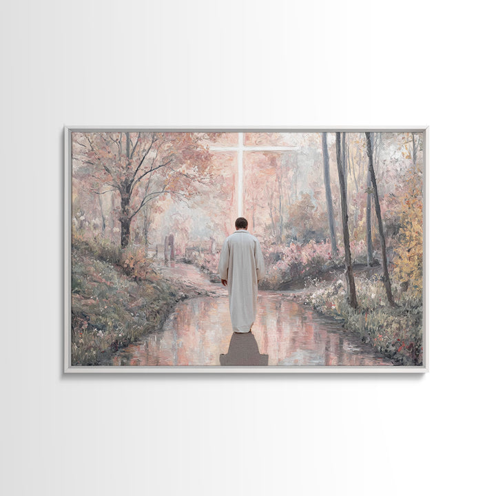 Radiant Way – Framed Canvas Print – Christian Wall Art – Modern Christian Art – Jesus Painting – Christian Art Canvas – Christmas Art
