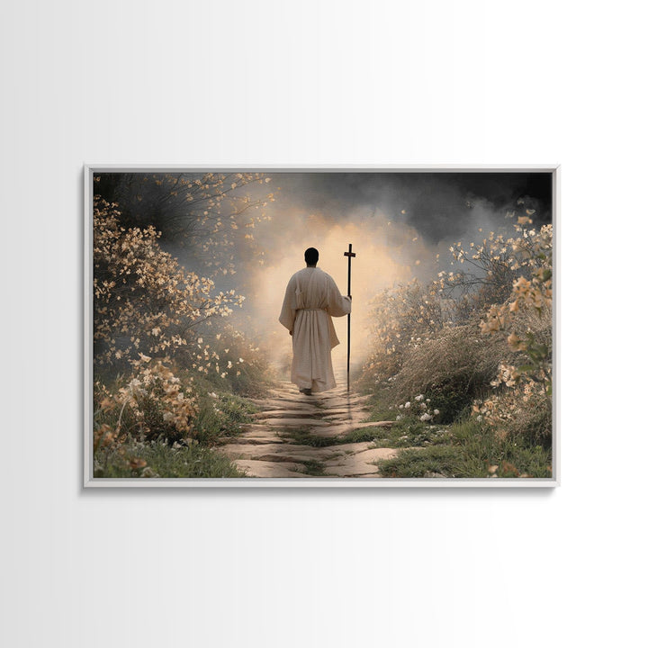 Autumn Promise, Framed Canvas Print, Christian Art Canvas, Christian Wall Art, Jesus Painting, Modern Christian Art, Christian Christmas Ar