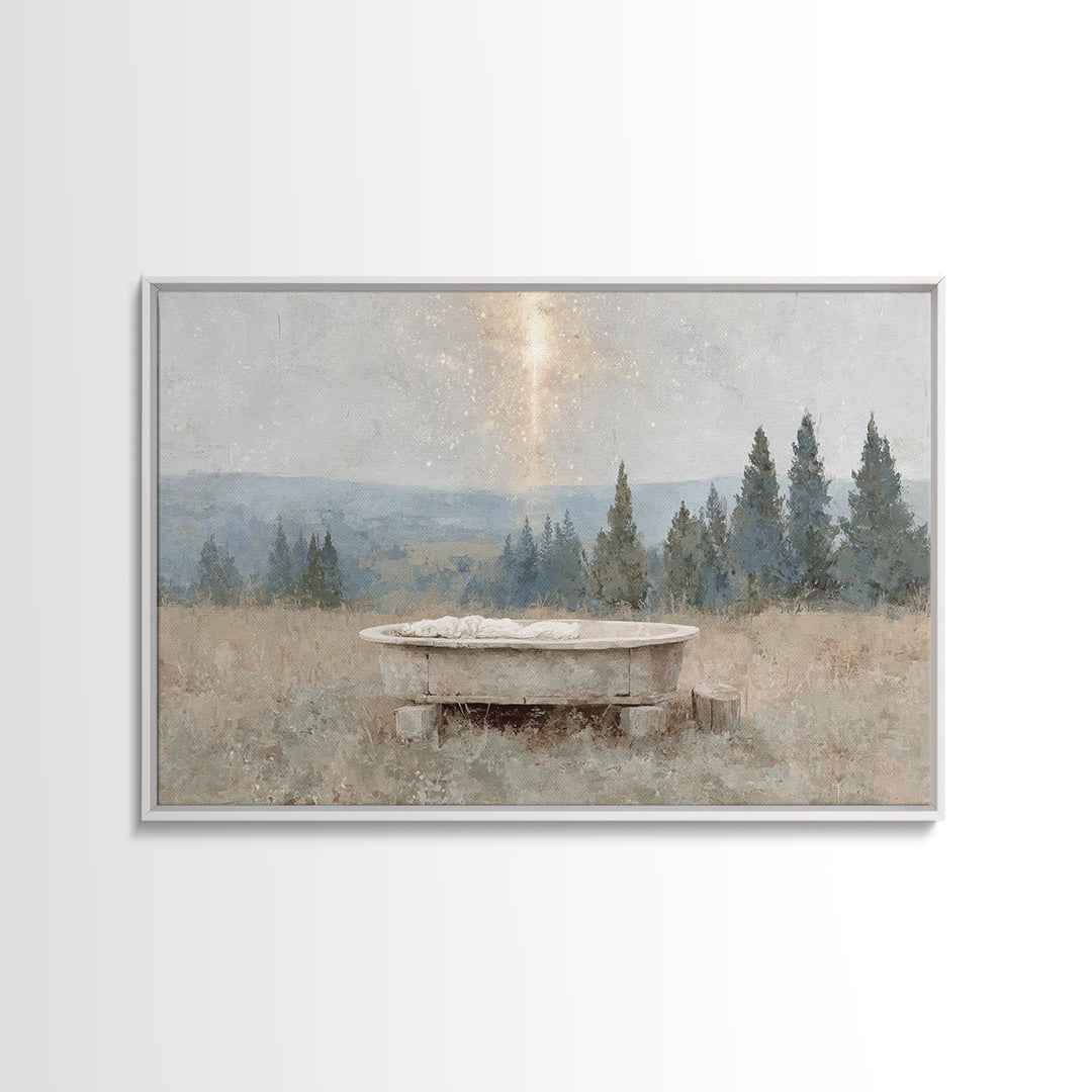 Starborn Dawn | Framed Canvas Print | Christian Christmas Art | Nativity Art | Christian Wall Art | Christian Art Canvas | Christmas Art Pr