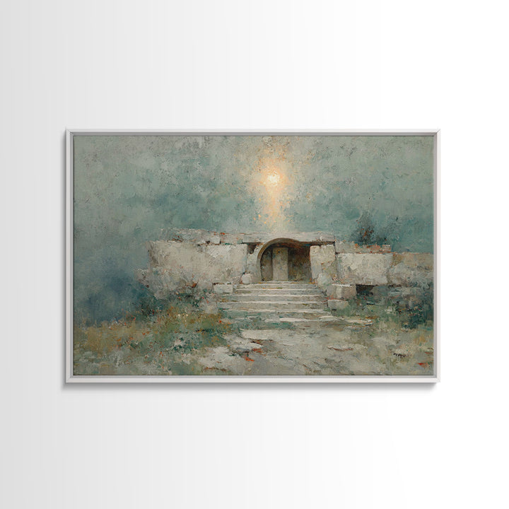 Empty Tomb Glory – Framed Canvas Print – Christian Art Canvas – Christian Wall Art – Christian Christmas Art – Christian Decor – Christmas