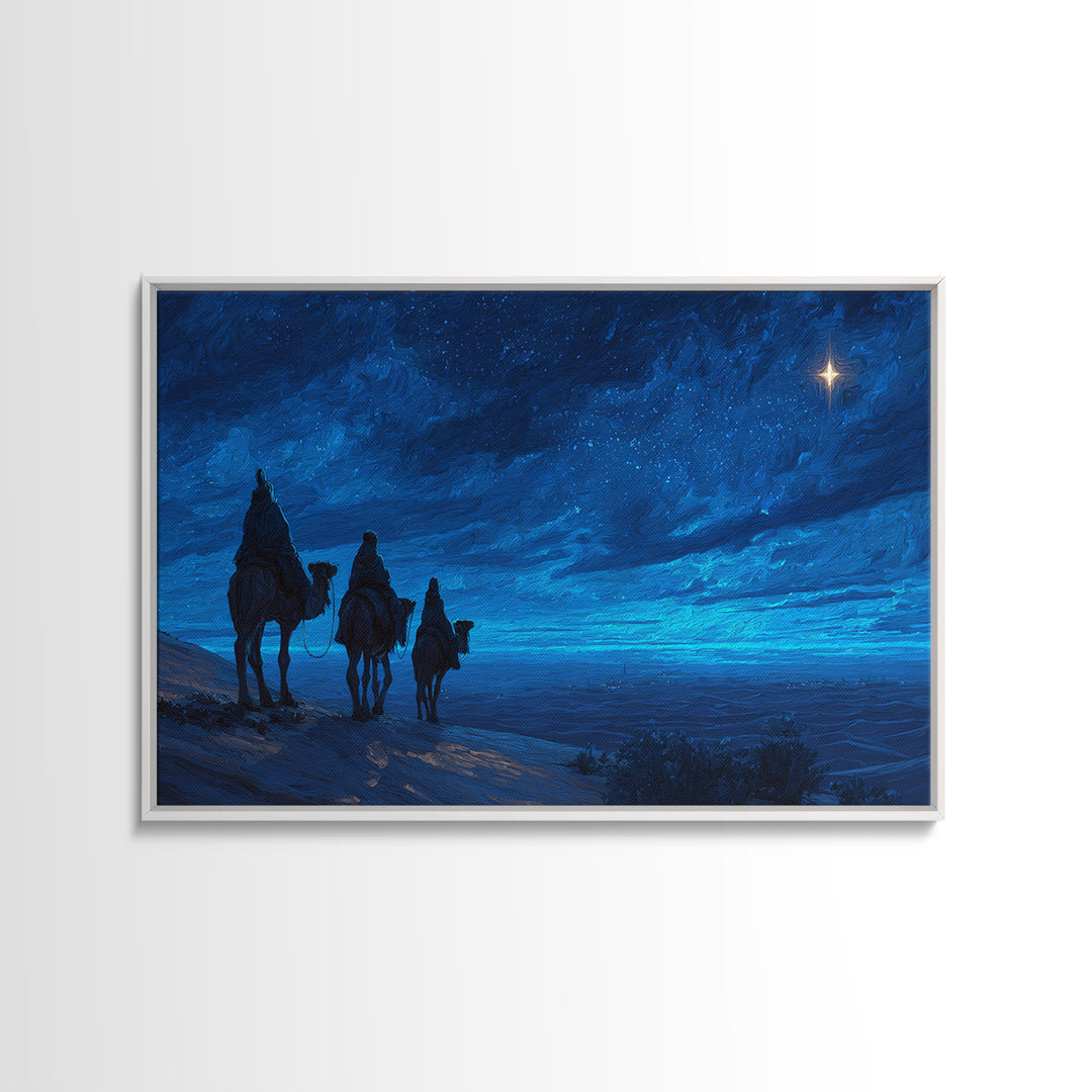 Star of Wonder – Framed Canvas Print – Christian Wall Art – Christmas Art – Christian Art Canvas – Christian Christmas Art – Christian Deco