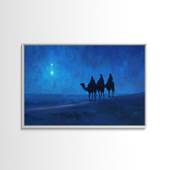 Bethlehem Starrise – Framed Canvas Print – Christian Decor – Christian Wall Art – Christian Christmas Art – Christian Art Canvas – Christma