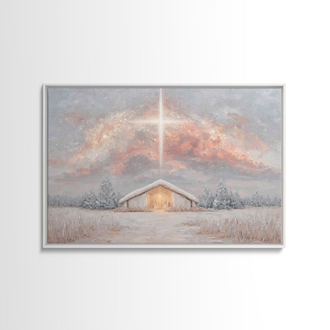 Winter Glory – Framed Canvas Print – Christian Decor – Christian Christmas Art – Christian Art Canvas – Christmas Art – Christian Wall Art