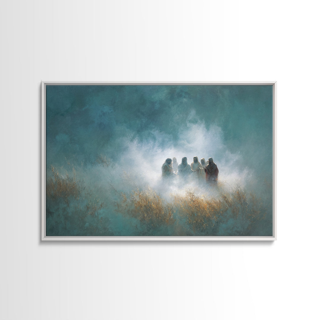 Hillside Awakening – Framed Canvas Print – Christian Wall Art – Christian Art Canvas – Jesus Painting – Christmas Art