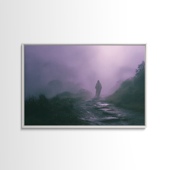 Solitary Journey – Framed Canvas Print – Christian Art Canvas – Christian Wall Art – Jesus Painting – Moody Christian Art
