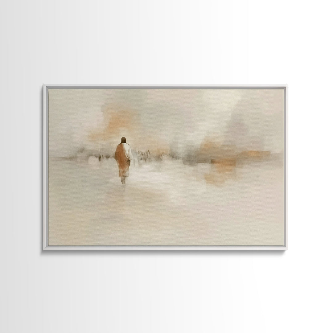 Sacred Steps, Framed Canvas Print, Christian Art Canvas, Jesus Painting, Christian Wall Art, Subtle Christian Paintings