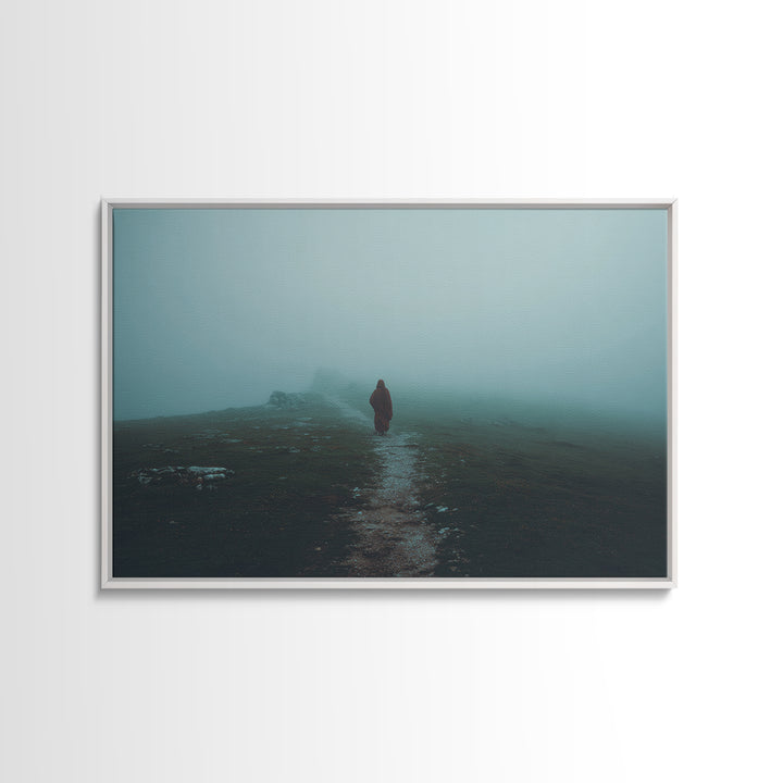 Solitude In Faith – Framed Canvas Print – Christian Art Canvas – Moody Christian Art – Jesus Painting – Christian Wall Art