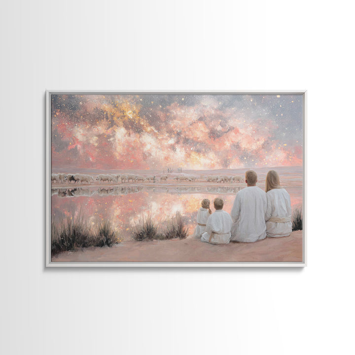 Heavenly Wonder – Framed Canvas Print – Christian Wall Art – Christmas Art – Christian Art Canvas – Christian Christmas Art – Christian Gif