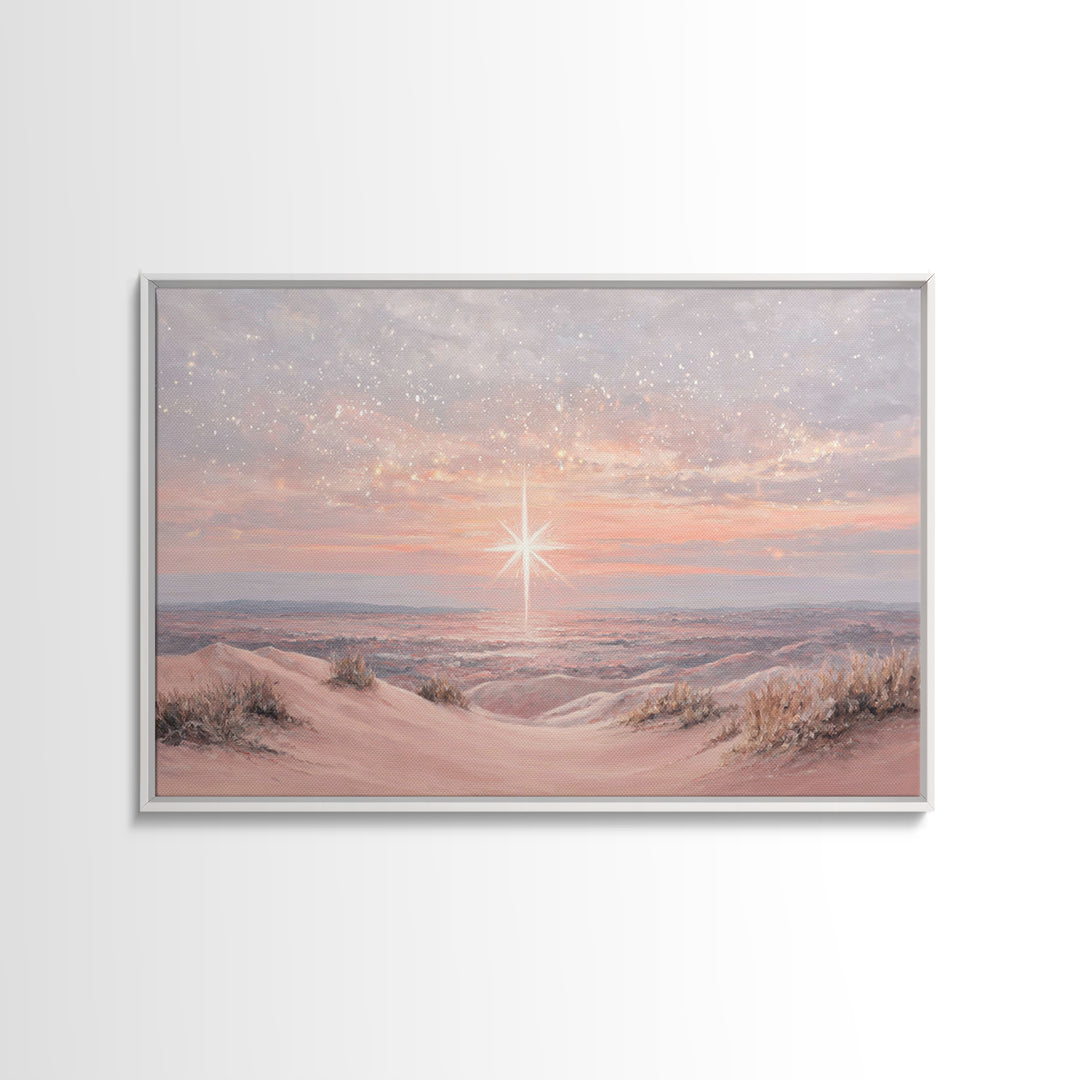 Star Of Dawn – Framed Canvas Print – Christmas Art – Christian Art Canvas – Christian Wall Art – Christian Christmas Art – Jesus Painting