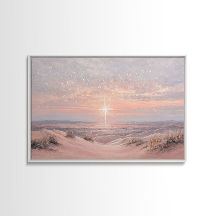 Star Of Dawn – Framed Canvas Print – Christmas Art – Christian Art Canvas – Christian Wall Art – Christian Christmas Art – Jesus Painting