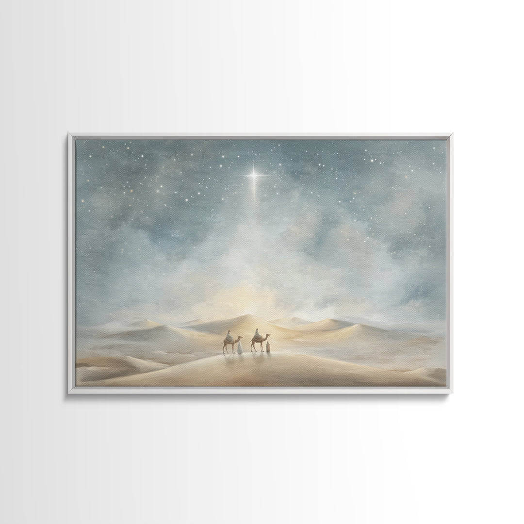 Wandering Light – Framed Canvas Print – Christian Art Canvas – Christian Wall Art – Christian Christmas Art – Christmas Art – Christian Gif
