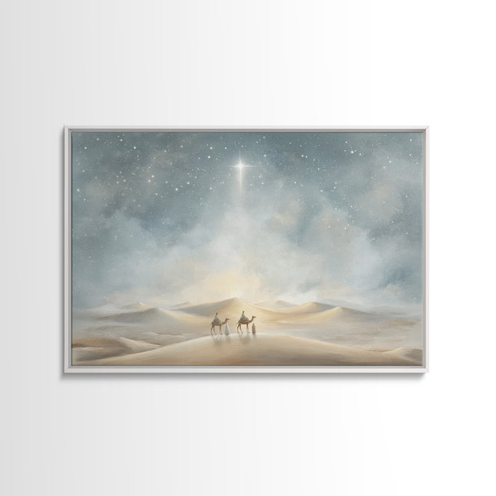 Wandering Light – Framed Canvas Print – Christian Art Canvas – Christian Wall Art – Christian Christmas Art – Christmas Art – Christian Gif