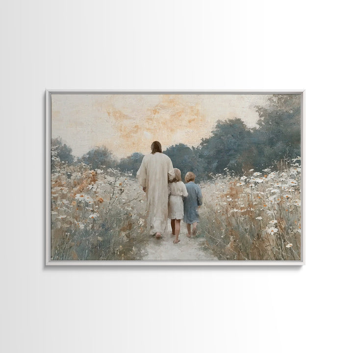 Garden Of Peace – Framed Canvas Print – Christian Wall Art – Jesus Painting – Christian Art Canvas – Christian Art – Christian Gift Ideas