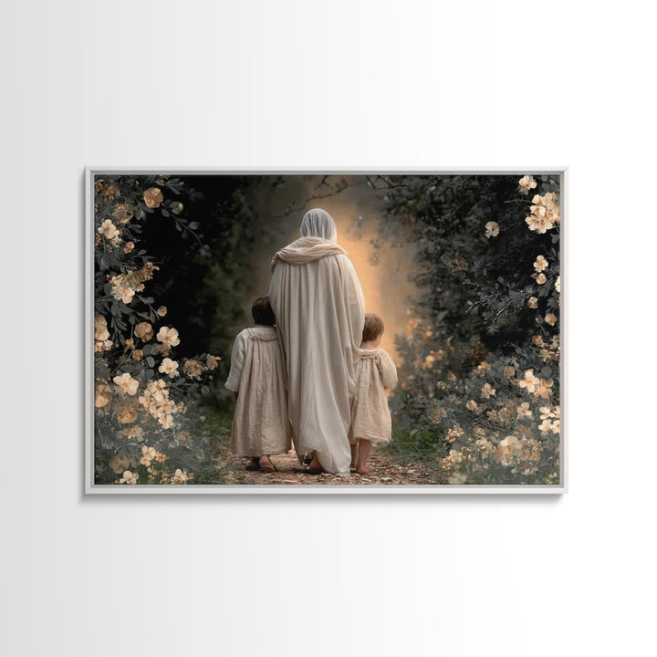 Guiding Shepherd – Framed Canvas Print – Christian Art Canvas – Jesus Painting – Christian Wall Art – Christian Gift – Christian Art
