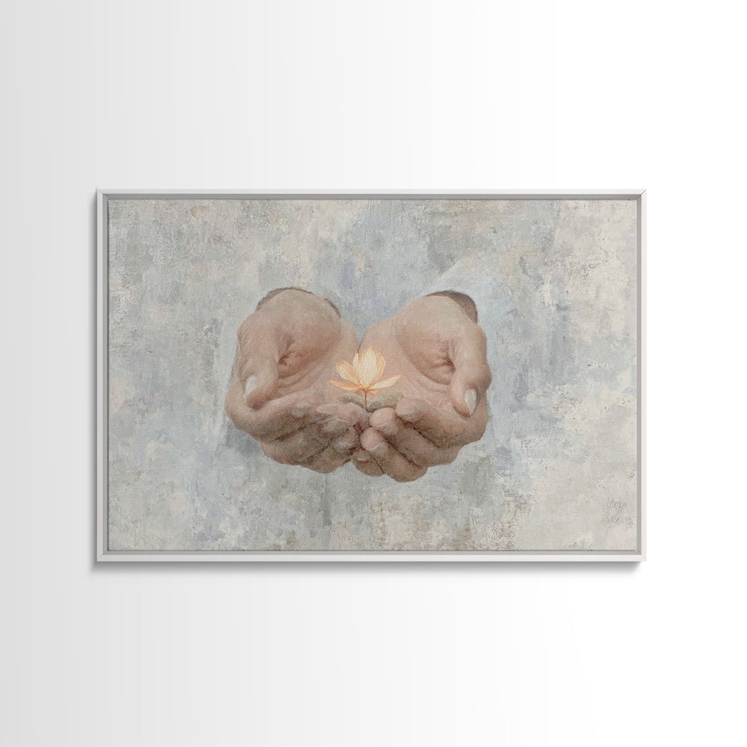Autumn Faith Path | Framed Canvas Print | Christian Art Canvas | Jesus Painting | Christian Wall Art | Christian Decor