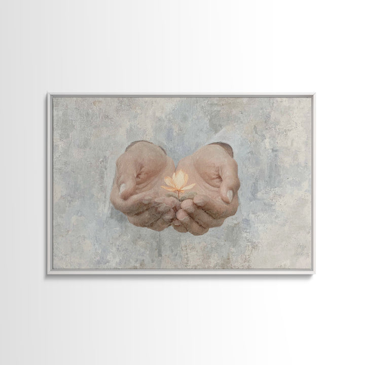 Autumn Faith Path | Framed Canvas Print | Christian Art Canvas | Jesus Painting | Christian Wall Art | Christian Decor