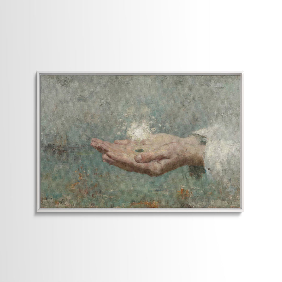 Sacred Seed Light, Framed Canvas Print, Christian Wall Art, Christian Art Canvas, Jesus Painting, Christian Decor