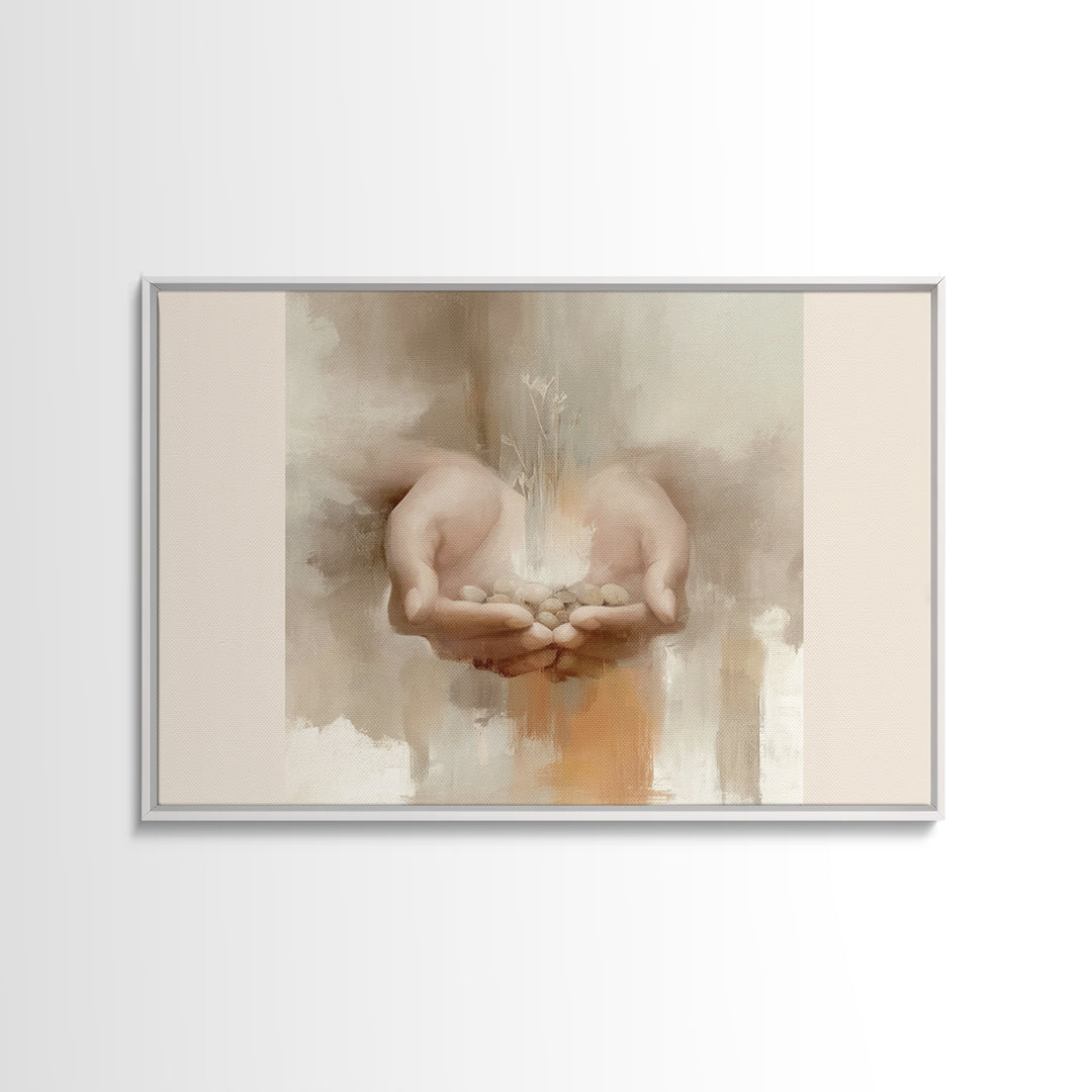 Blessed Renewal | Framed Canvas Print | Christian Art Print | Christian Wall Art | Jesus Painting | Christian Decor
